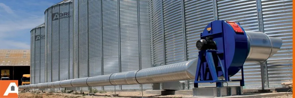 réseau de ventilation pour silos à grains